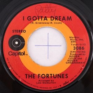 The Fortunes Here Comes That Rainy Day Feeling Again, I Gotta Dream 45 rpm Vinyl